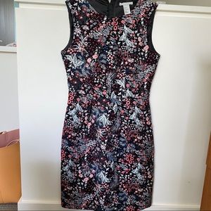 H&M Floral Patterned Midi Dress Size 4